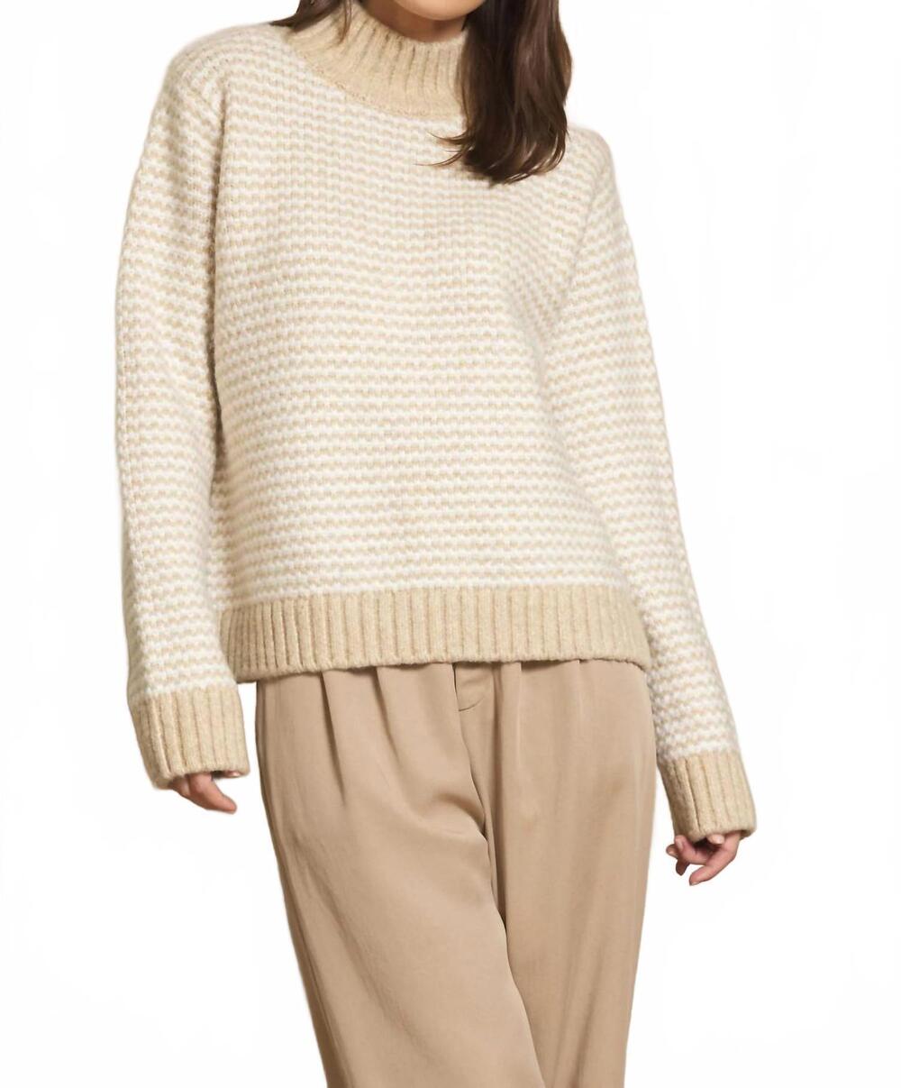 NEW STITCHES & STRIPES joanna turtleneck sweater in beige